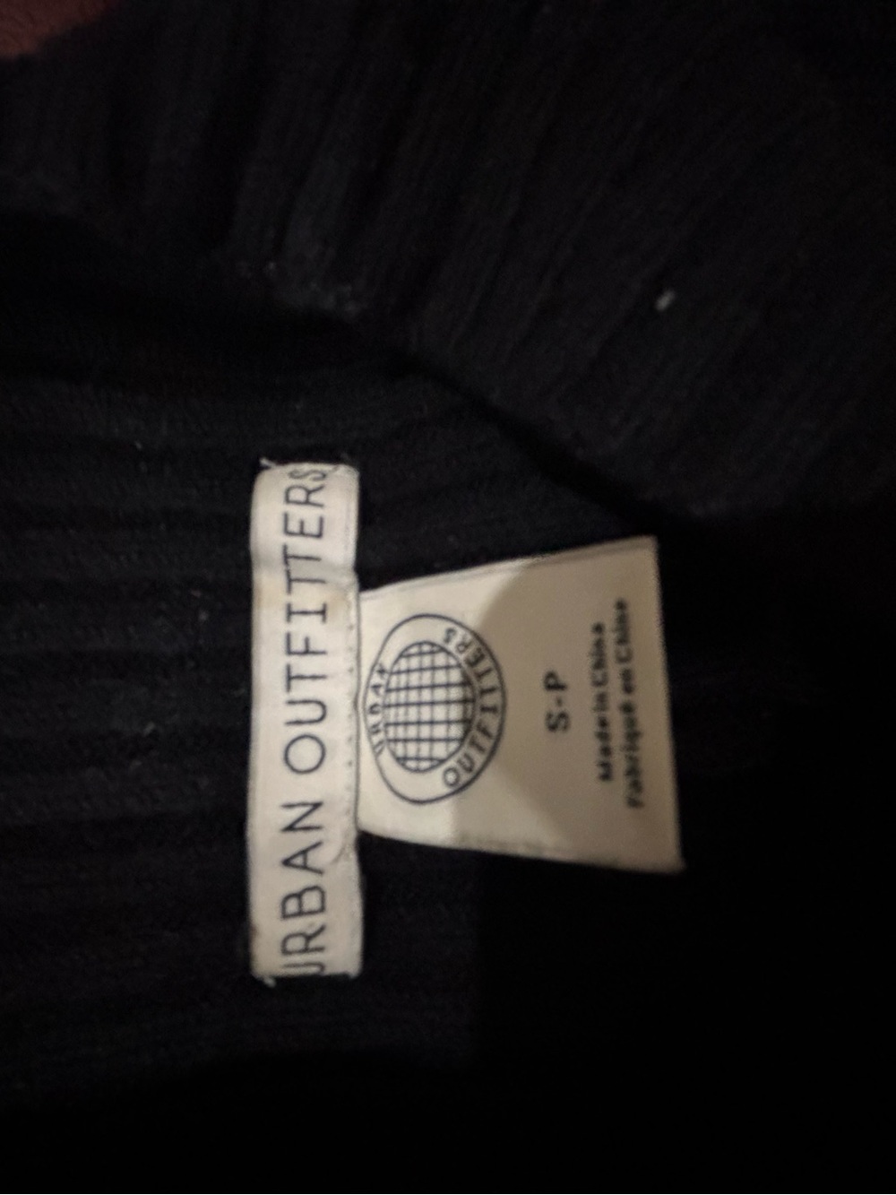 Urban Outfitters Black Knit Turtleneck Sweater with Red and White Stripes - Picture 6 of 7